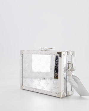Louis Vuitton Silver Mirror Trunk Box Monogram Bag with White Calfskin Leather RRP £6,800