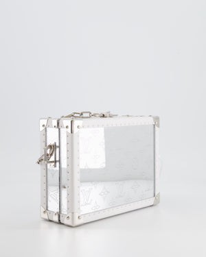 Louis Vuitton Silver Mirror Trunk Box Monogram Bag with White Calfskin Leather RRP £6,800
