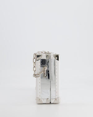 Louis Vuitton Silver Mirror Trunk Box Monogram Bag with White Calfskin Leather RRP £6,800