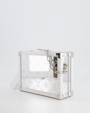 Louis Vuitton Silver Mirror Trunk Box Monogram Bag with White Calfskin Leather RRP £6,800