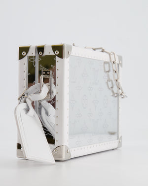 Louis Vuitton Silver Mirror Trunk Box Monogram Bag with White Calfskin Leather RRP £6,800