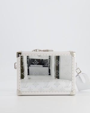 Louis Vuitton Silver Mirror Trunk Box Monogram Bag with White Calfskin Leather RRP £6,800