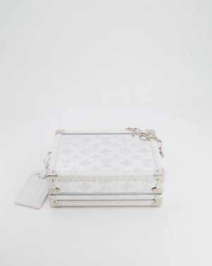 Louis Vuitton Silver Mirror Trunk Box Monogram Bag with White Calfskin Leather RRP £6,800