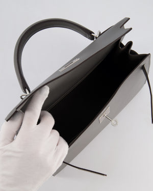 *RARE* Hermès Kelly 28 Sellier Bag in Gris Meyer Madame Leather with Palladium Hardware