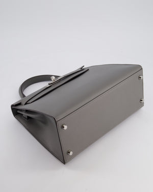 *RARE* Hermès Kelly 28 Sellier Bag in Gris Meyer Madame Leather with Palladium Hardware