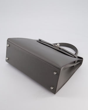 *RARE* Hermès Kelly 28 Sellier Bag in Gris Meyer Madame Leather with Palladium Hardware