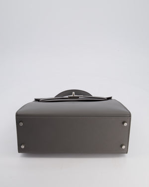 *RARE* Hermès Kelly 28 Sellier Bag in Gris Meyer Madame Leather with Palladium Hardware