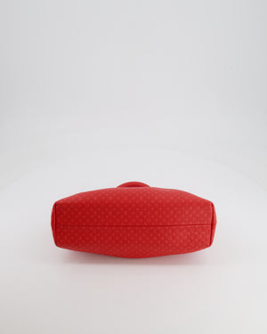 Louis Vuitton Red Leather Nanogram Clutch Bag with Gold Hardware RRP £1,950