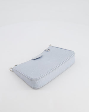 Louis Vuitton Baby Blue Easy Pouch on Strap Bag in Epi Leather with Silver Hardware RRP £1,650