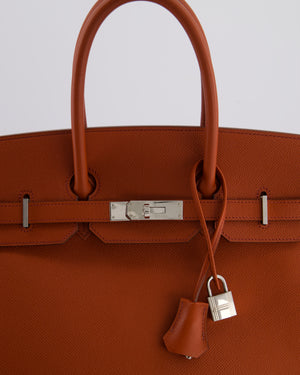 Hermès Birkin 35 Retourne Bag in Cuivre Epsom Leather with Palladium Hardware