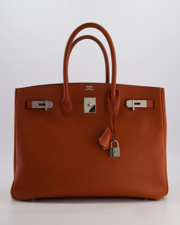 Hermès Birkin 35 Retourne Bag in Cuivre Epsom Leather with Palladium Hardware