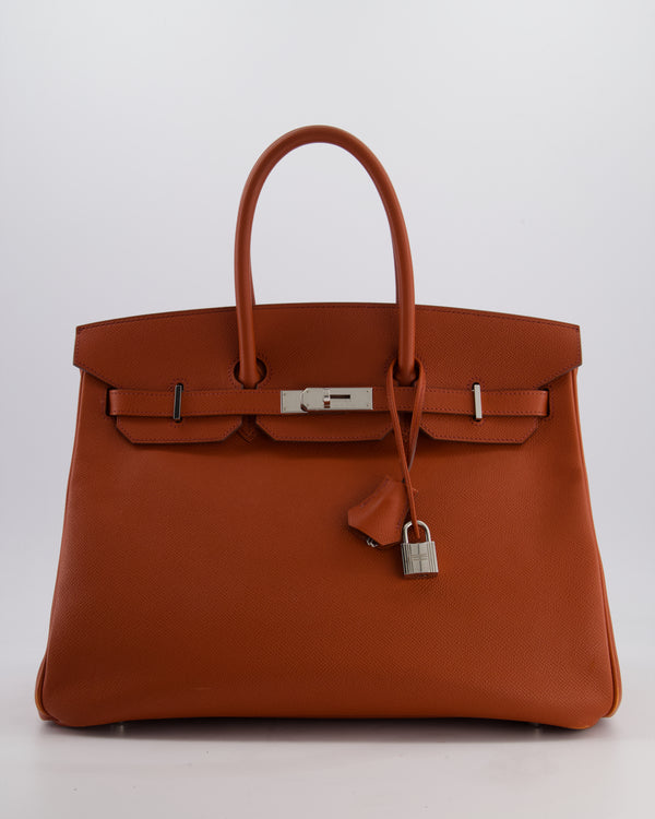 Hermès Birkin 35 Retourne Bag in Cuivre Epsom Leather with Palladium Hardware