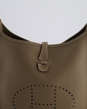 Hermès Evelyne III 29 Bag in Etoupe Taurillon Clemence Leather with Gold Hardware