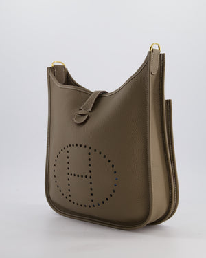 Hermès Evelyne III 29 Bag in Etoupe Taurillon Clemence Leather with Gold Hardware