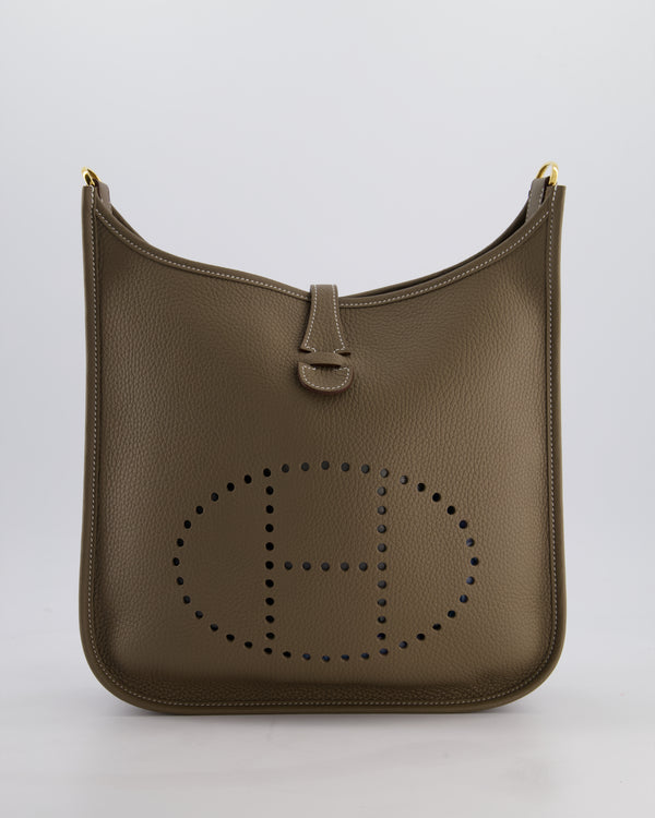 Hermès Evelyne III 29 Bag in Etoupe Taurillon Clemence Leather with Gold Hardware