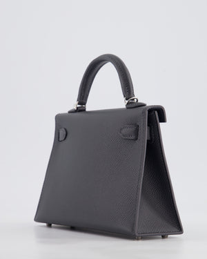 Hermès Mini Kelly II 20 Bag in Gris Misty Epsom Leather with Electrum Hardware