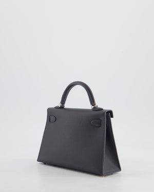 Hermès Mini Kelly II 20 Bag in Gris Misty Epsom Leather with Electrum Hardware
