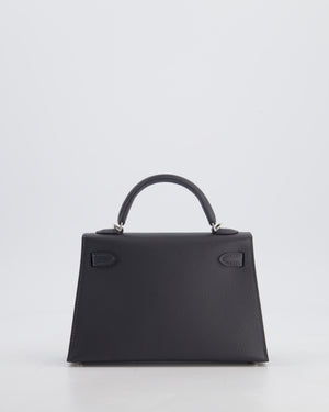 Hermès Mini Kelly II 20 Bag in Gris Misty Epsom Leather with Electrum Hardware