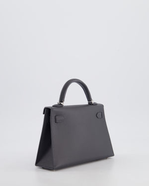 Hermès Mini Kelly II 20 Bag in Gris Misty Epsom Leather with Electrum Hardware