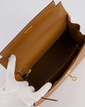 *HOLY GRAIL* Hermès Kelly 25 Sellier Bag in Gold Epsom Leather with Gold Hardware