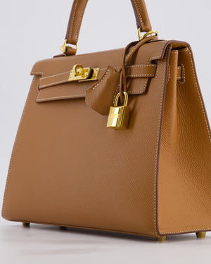 *HOLY GRAIL* Hermès Kelly 25 Sellier Bag in Gold Epsom Leather with Gold Hardware