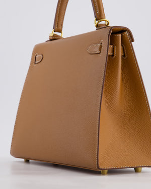 *HOLY GRAIL* Hermès Kelly 25 Sellier Bag in Gold Epsom Leather with Gold Hardware