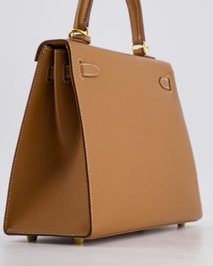 *HOLY GRAIL* Hermès Kelly 25 Sellier Bag in Gold Epsom Leather with Gold Hardware