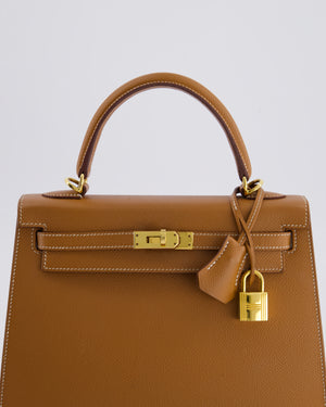 *HOLY GRAIL* Hermès Kelly 25 Sellier Bag in Gold Epsom Leather with Gold Hardware