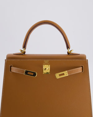 *HOLY GRAIL* Hermès Kelly 25 Sellier Bag in Gold Epsom Leather with Gold Hardware