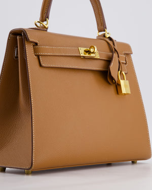 *HOLY GRAIL* Hermès Kelly 25 Sellier Bag in Gold Epsom Leather with Gold Hardware