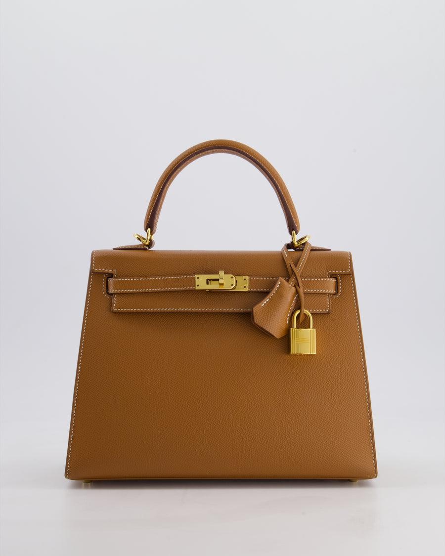 *HOLY GRAIL* Hermès Kelly 25 Sellier Bag in Gold Epsom Leather with Gold Hardware