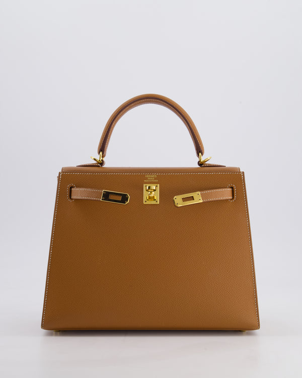 *HOLY GRAIL* Hermès Kelly 25 Sellier Bag in Gold Epsom Leather with Gold Hardware