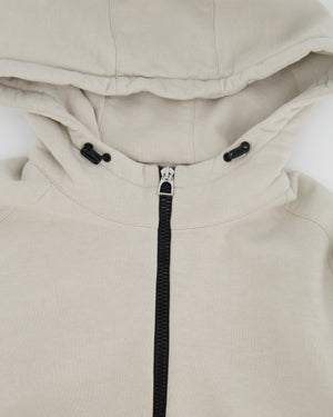 Hermès Light Grey Quarter Zip Sweatshirt with Orange Pocket Profile Detail Size M (UK 10) RRP £1,000