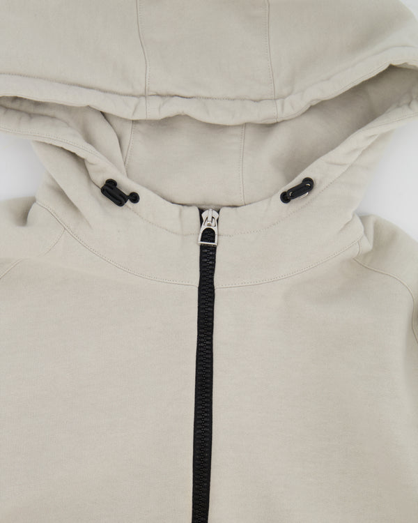 Hermès Light Grey Quarter Zip Sweatshirt with Orange Pocket Profile Detail Size M (UK 10) RRP £1,000