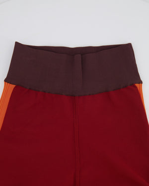 *CURRENT COLLECTION* Hermès Rouge Sellier and Orange Top and Leggings Yoga Set Size S (UK 8) RRP £1,120