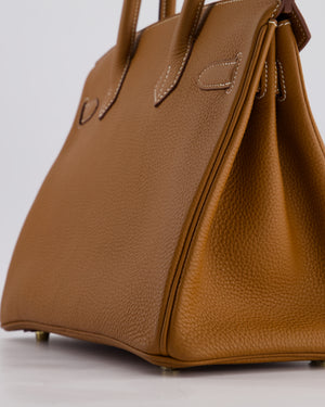 Hermès Birkin 30 Retourne Bag in Gold Togo Leather with Gold Hardware