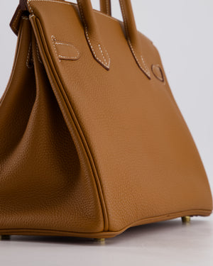 Hermès Birkin 30 Retourne Bag in Gold Togo Leather with Gold Hardware