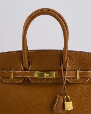 Hermès Birkin 30 Retourne Bag in Gold Togo Leather with Gold Hardware