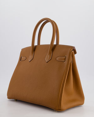 Hermès Birkin 30 Retourne Bag in Gold Togo Leather with Gold Hardware
