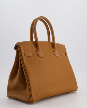 Hermès Birkin 30 Retourne Bag in Gold Togo Leather with Gold Hardware