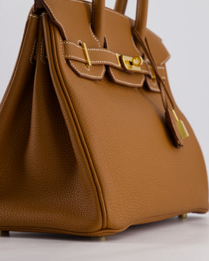 Hermès Birkin 30 Retourne Bag in Gold Togo Leather with Gold Hardware