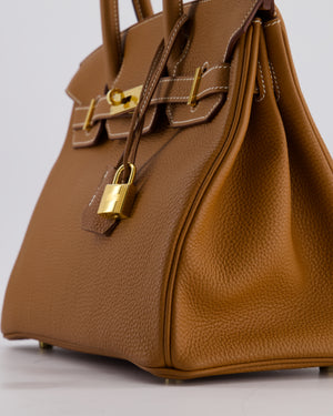 Hermès Birkin 30 Retourne Bag in Gold Togo Leather with Gold Hardware