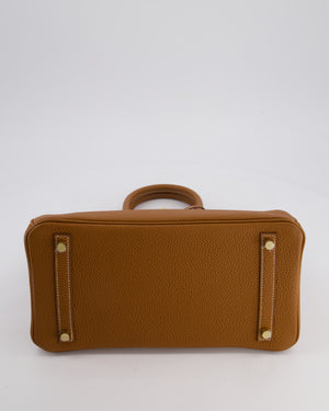 Hermès Birkin 30 Retourne Bag in Gold Togo Leather with Gold Hardware