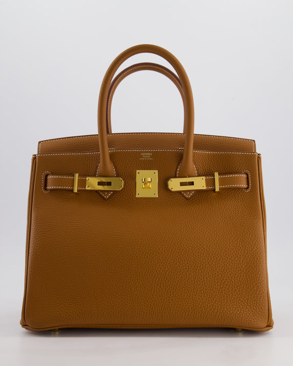 Hermès Birkin 30 Retourne Bag in Gold Togo Leather with Gold Hardware