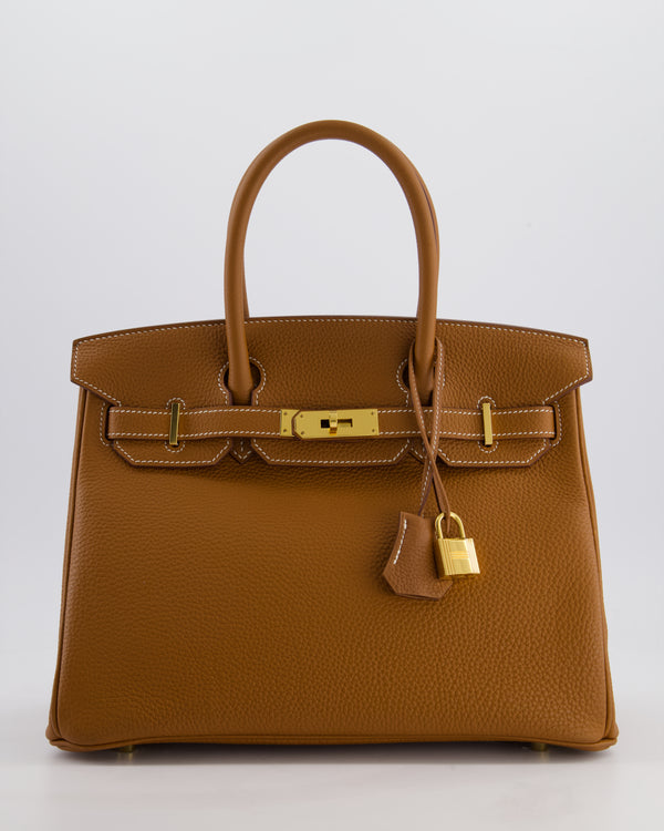 Hermès Birkin 30 Retourne Bag in Gold Togo Leather with Gold Hardware