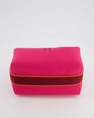Hermès Small Bride-a-Brac Bag in Hibiscus Canvas with Palladium Hardware