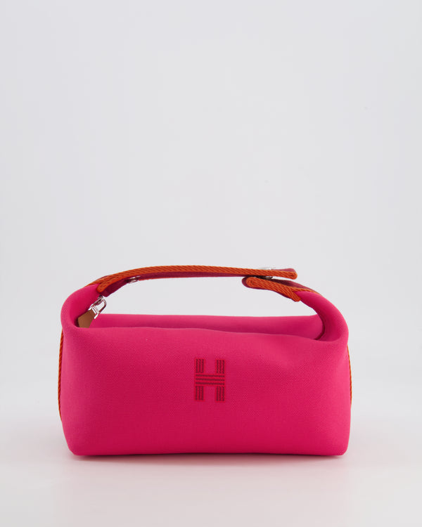 Hermès Small Bride-a-Brac Bag in Hibiscus Canvas with Palladium Hardware