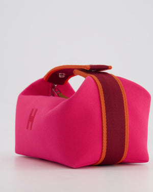 Hermès Small Bride-a-Brac Bag in Hibiscus Canvas with Palladium Hardware