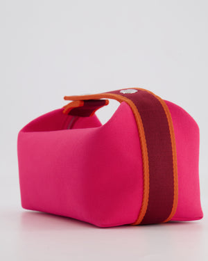 Hermès Small Bride-a-Brac Bag in Hibiscus Canvas with Palladium Hardware
