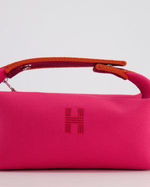 Hermès Small Bride-a-Brac Bag in Hibiscus Canvas with Palladium Hardware